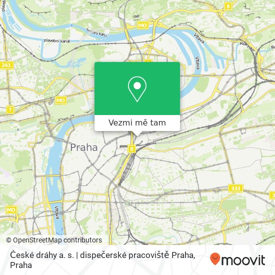 České dráhy a. s. | dispečerské pracoviště Praha mapa