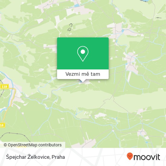 Špejchar Želkovice mapa