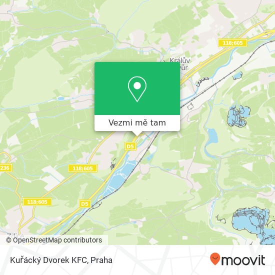 Kuřácký Dvorek KFC mapa