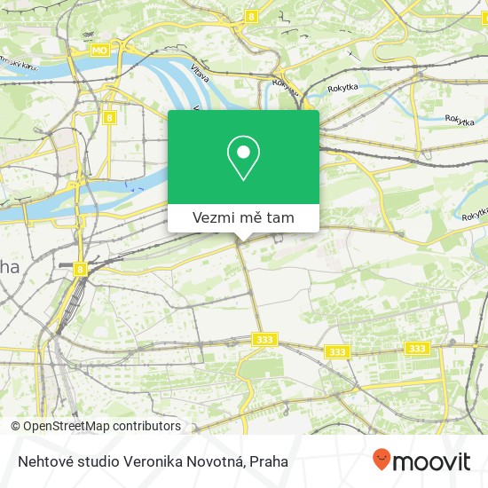 Nehtové studio Veronika Novotná mapa