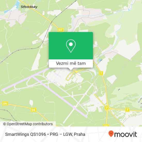 SmartWings QS1096 • PRG – LGW mapa