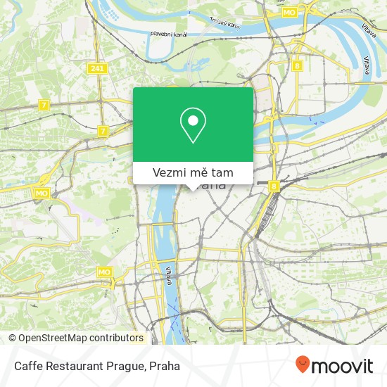 Caffe Restaurant Prague mapa
