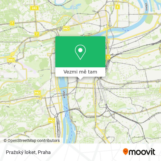 Pražský loket mapa