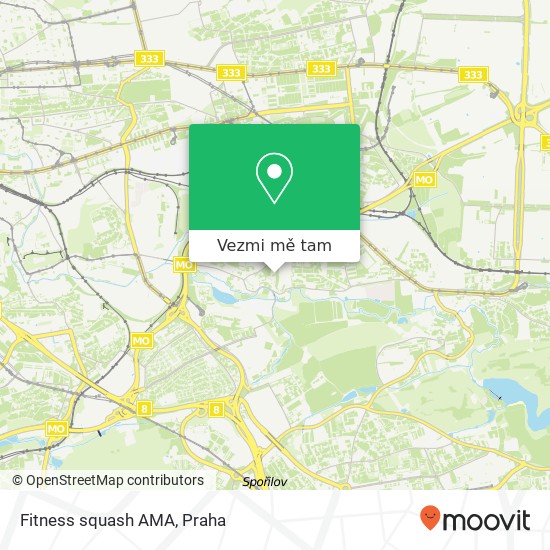 Fitness squash AMA mapa