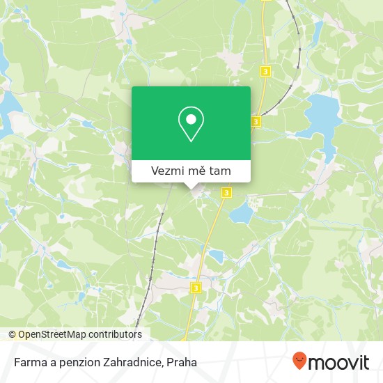 Farma a penzion Zahradnice mapa