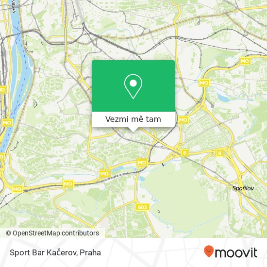 Sport Bar Kačerov mapa