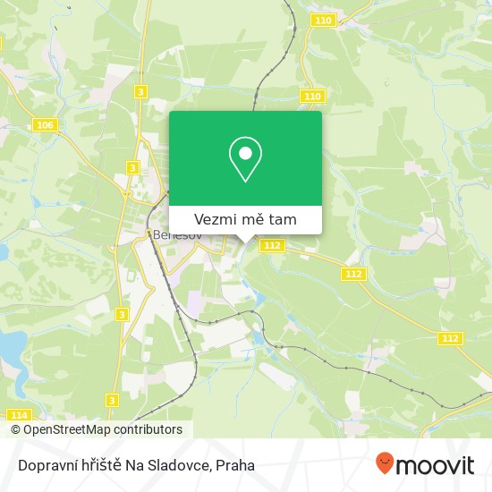 Dopravní hřiště Na Sladovce mapa