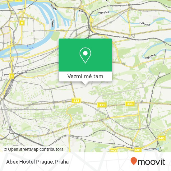 Abex Hostel Prague mapa