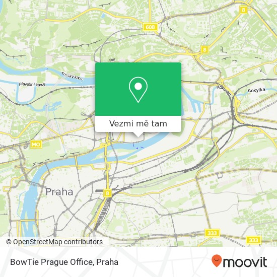 BowTie Prague Office mapa