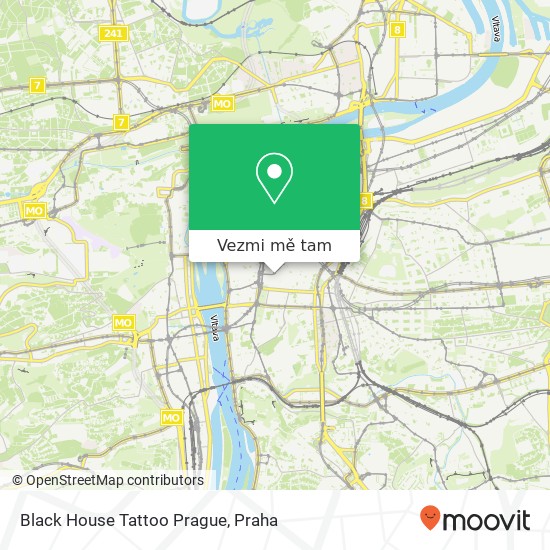 Black House Tattoo Prague mapa