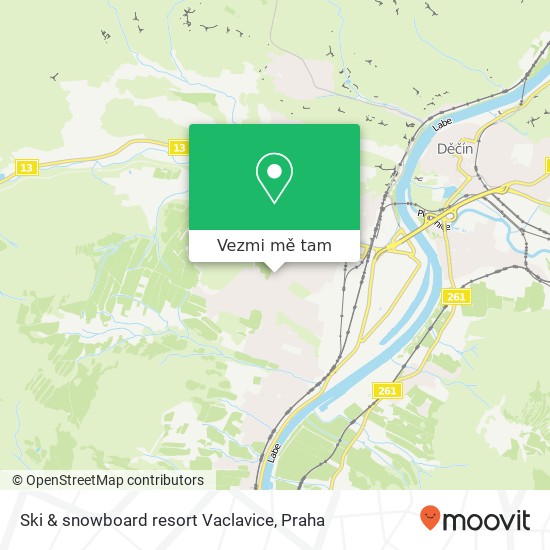 Ski & snowboard resort Vaclavice mapa