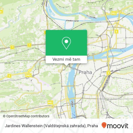 Jardines Wallenstein (Valdštejnská zahrada) mapa