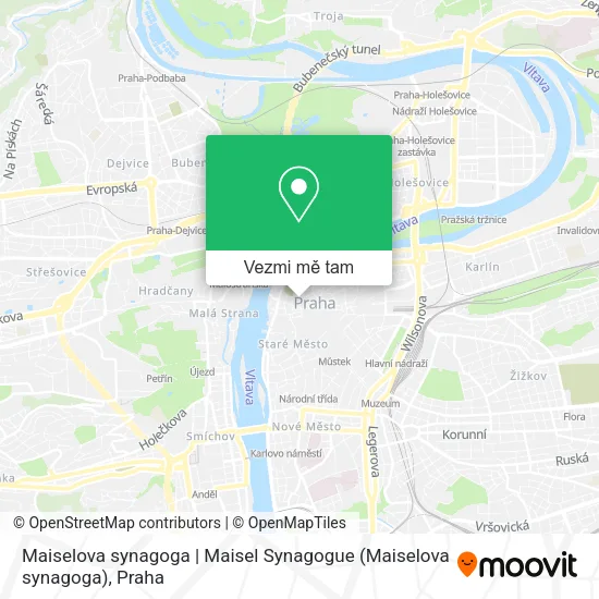 Maiselova synagoga | Maisel Synagogue mapa