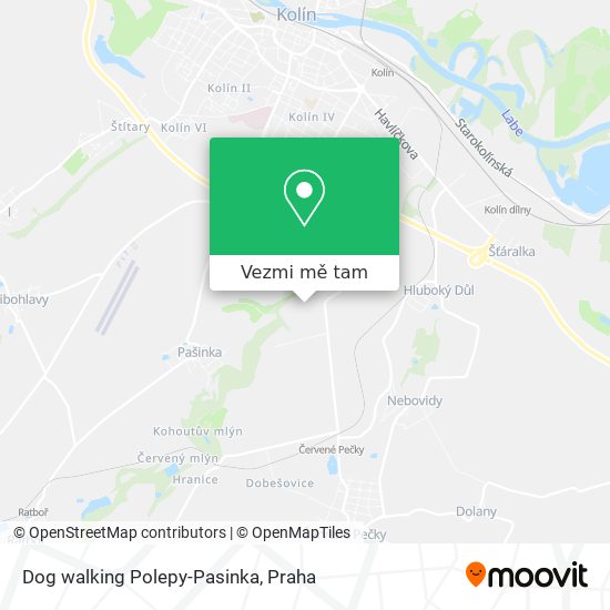 Dog walking Polepy-Pasinka mapa