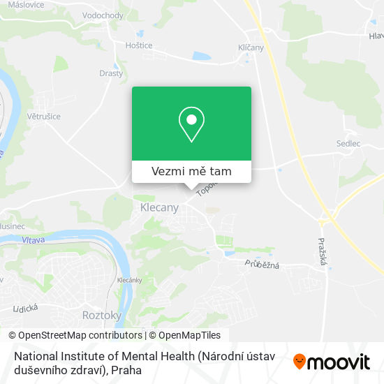 National Institute of Mental Health (Národní ústav duševního zdraví) mapa