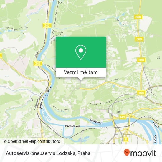Autoservis-pneuservis Lodzska mapa