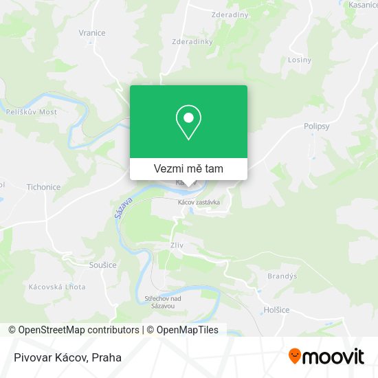 Pivovar Kácov mapa
