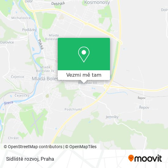 Sídliště rozvoj mapa
