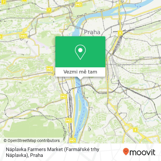 Náplavka Farmers Market (Farmářské trhy Náplavka) mapa