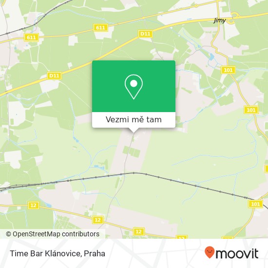 Time Bar Klánovice mapa
