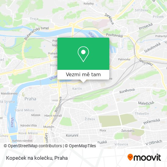 Kopeček na kolečku mapa