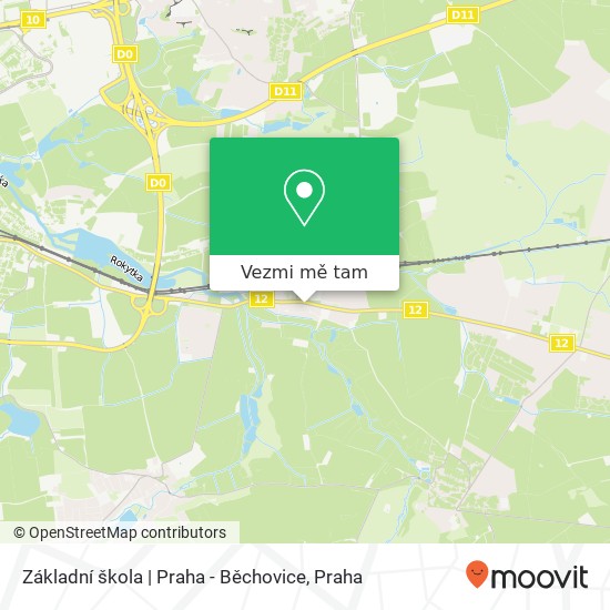 Základní škola | Praha - Běchovice mapa