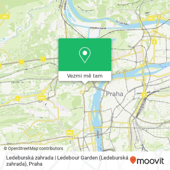 Ledeburská zahrada | Ledebour Garden mapa