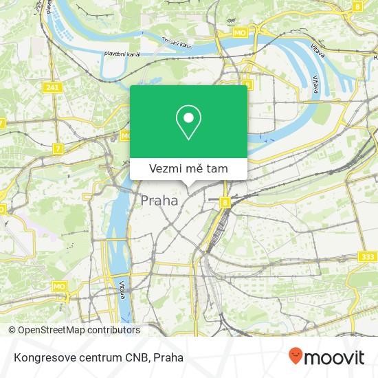 Kongresove centrum CNB mapa