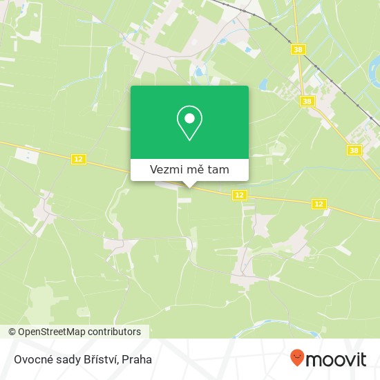 Ovocné sady Bříství mapa