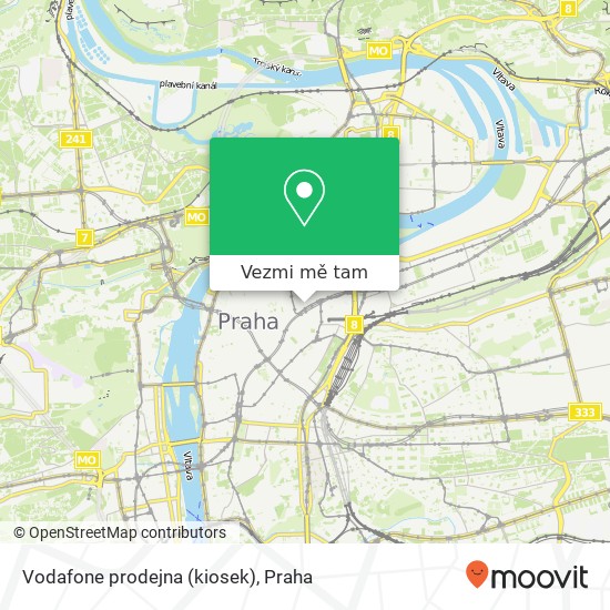 Vodafone prodejna (kiosek) mapa