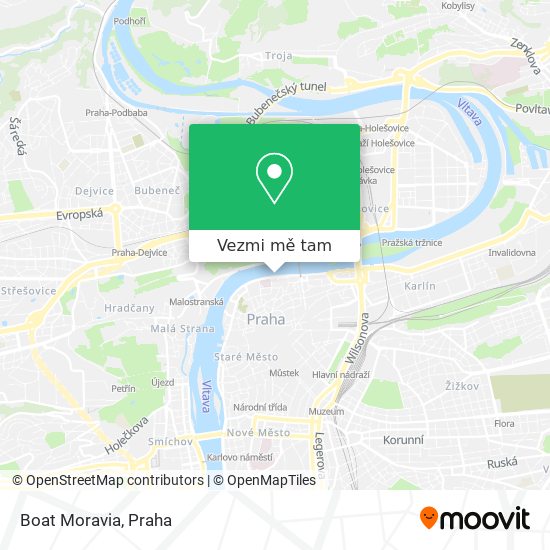 Boat Moravia mapa