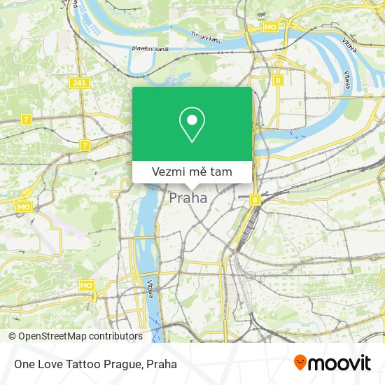 One Love Tattoo Prague mapa