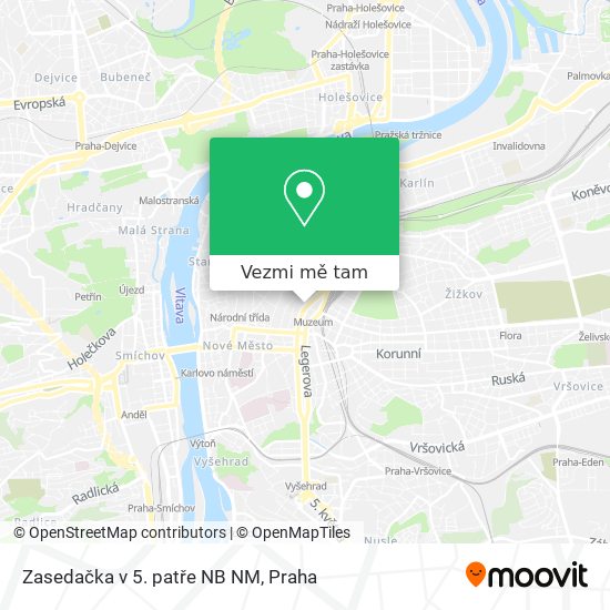 Zasedačka v 5. patře NB NM mapa