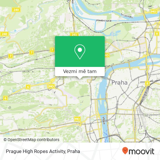 Prague High Ropes Activity mapa