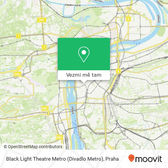 Black Light Theatre Metro (Divadlo Metro) mapa
