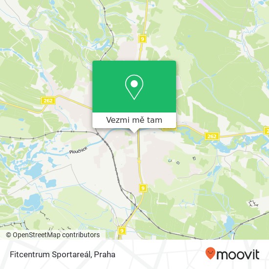 Fitcentrum Sportareál mapa