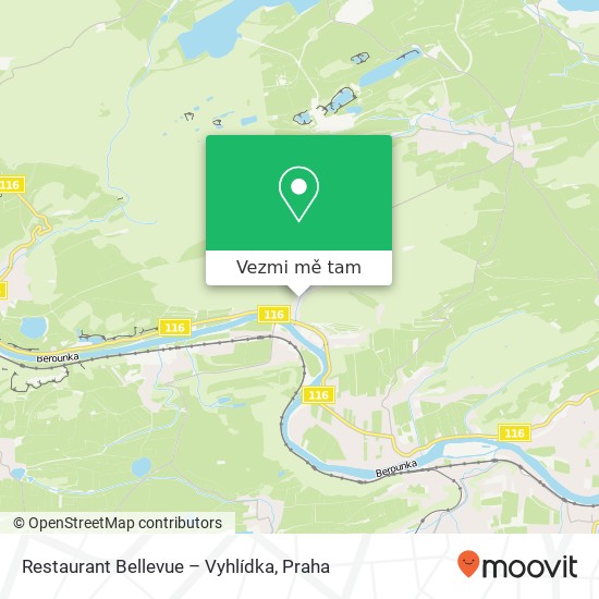 Restaurant Bellevue – Vyhlídka mapa
