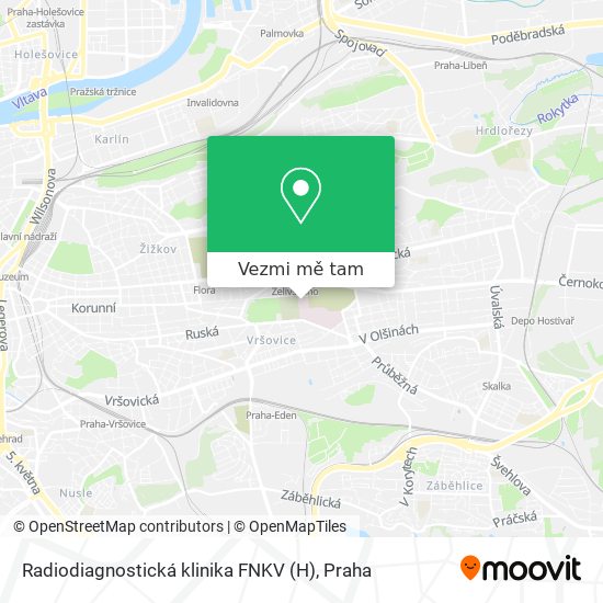 Radiodiagnostická klinika FNKV (H) mapa