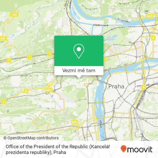 Office of the President of the Republic (Kancelář prezidenta republiky) mapa