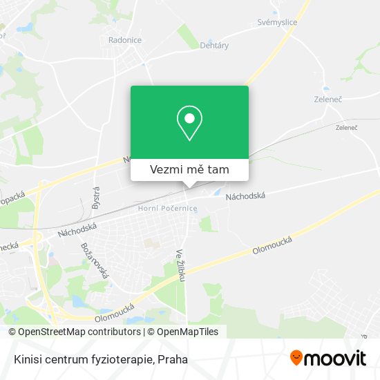 Kinisi centrum fyzioterapie mapa