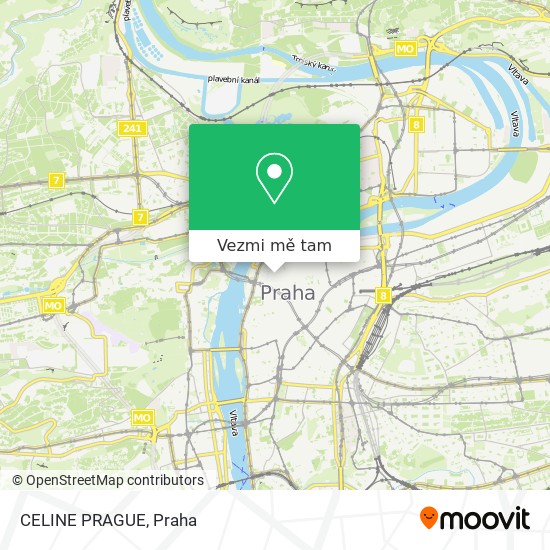 CELINE PRAGUE mapa