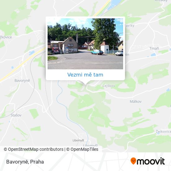 Bavoryně mapa