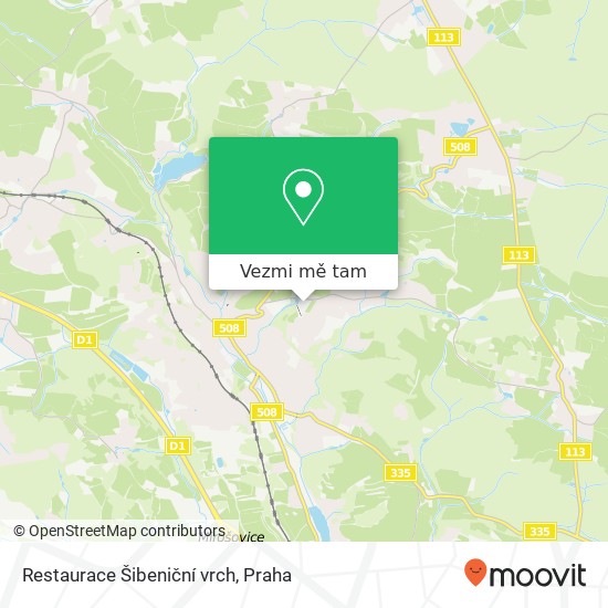 Restaurace Šibeniční vrch mapa