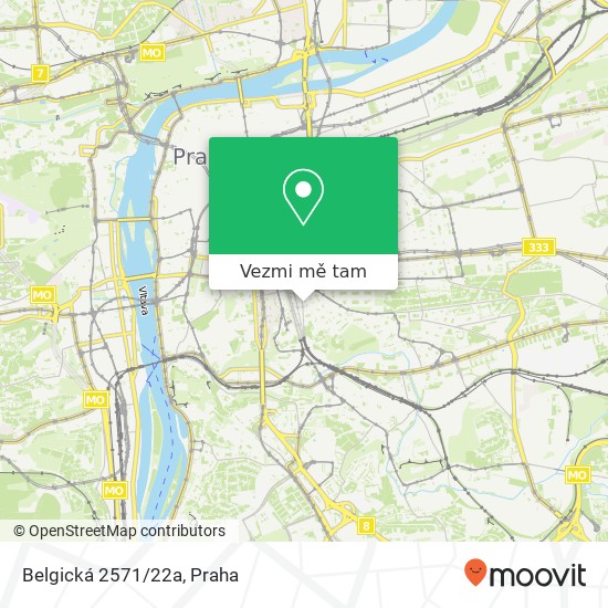 Belgická 2571/22a mapa