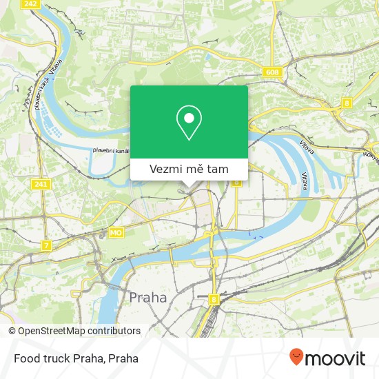 Food truck Praha mapa