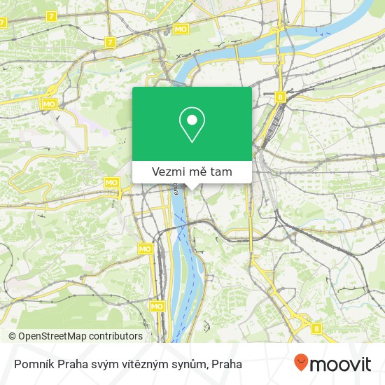 Pomník Praha svým vítězným synům mapa