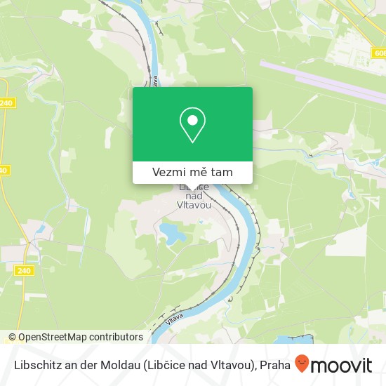 Libschitz an der Moldau (Libčice nad Vltavou) mapa
