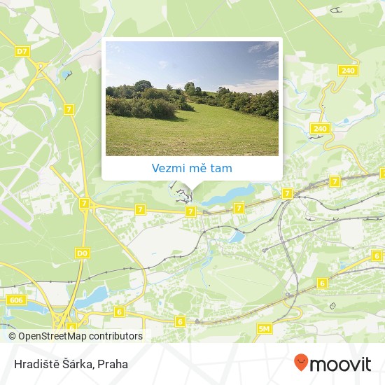 Hradiště Šárka mapa