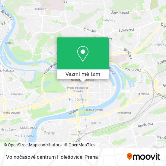 Volnočasové centrum Holešovice mapa