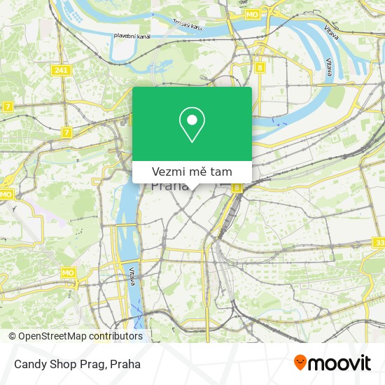 Candy Shop Prag mapa